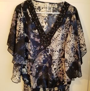 Studio Y Embellished Short Sleeve Blouse